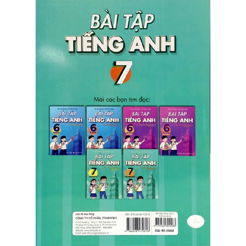 Bài Tập Tiếng Anh 7 (Không Đáp Án) - Dùng Kèm SGK Tiếng Anh 7 Global Success - Mai Lan Hương, Hà Thanh Uyên 147248