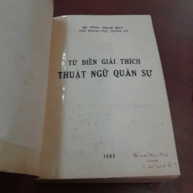 TỪ ĐIỂN GIẢI THÍCH THUẬT NGỮ QUÂN SỰ 762658