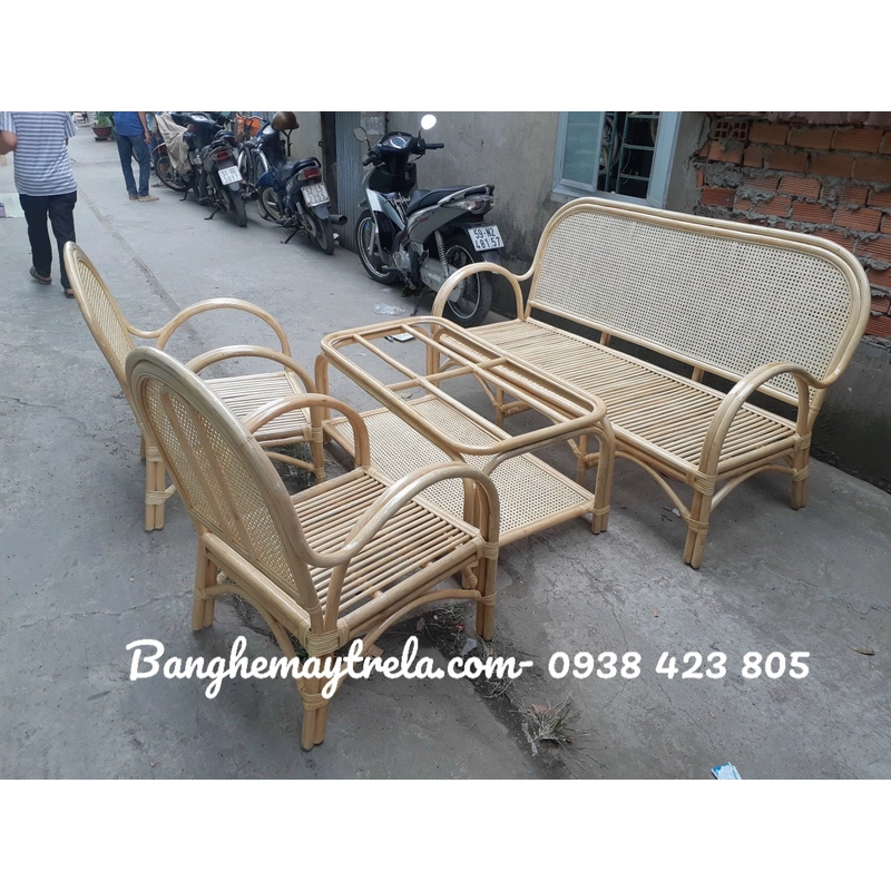 Bàn ghế sofa mây tự nhiên hiện đại 447542