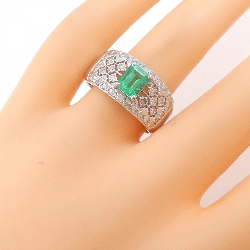 Nhẫn Emerald PT900 0.915CT - Hàng hiệu Chính hãng 849724
