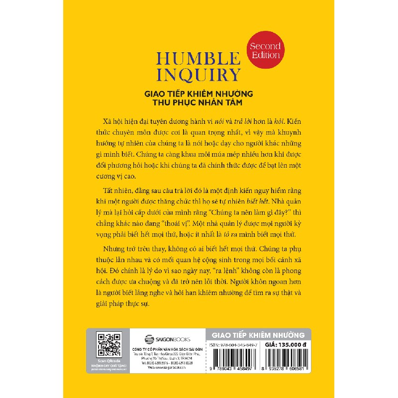 Giao Tiếp Khiêm Nhường - Thu Phục Nhân Tâm - Edgar H. Schein, Peter A. Schein 138105