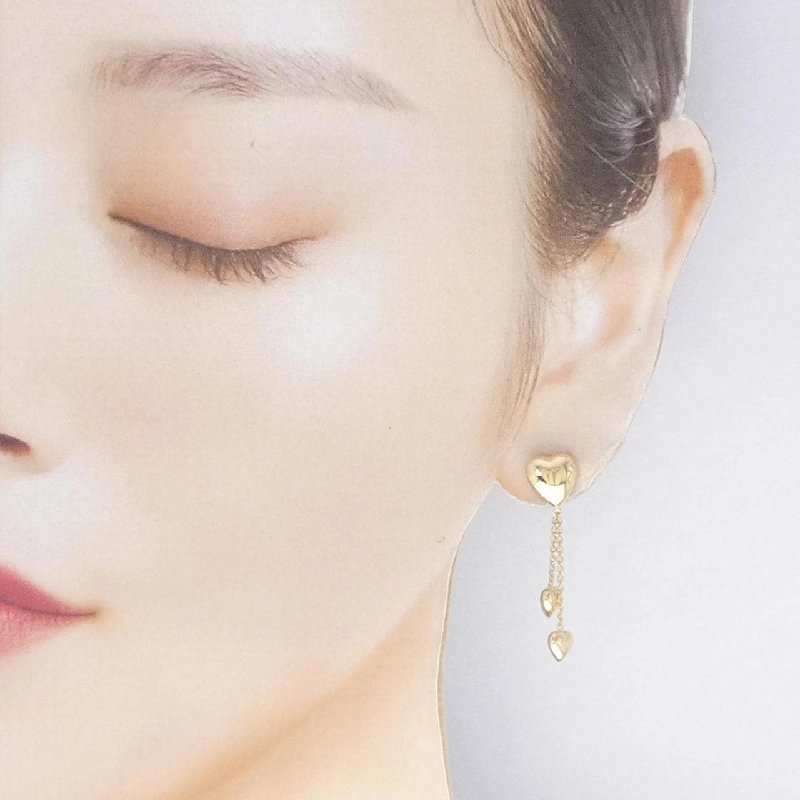 K18YG Bông tai hình trái tim - Hàng hiệu Chính hãng 864419