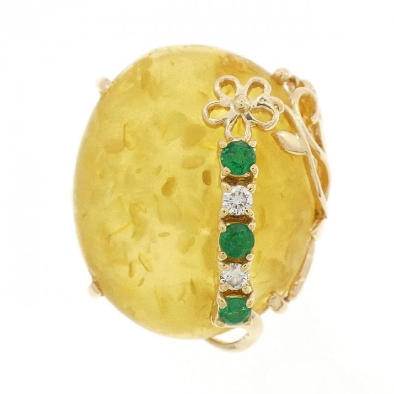 Nhẫn hoa hổ phách K18YG 10.05CT - Hàng hiệu Authentic 849716