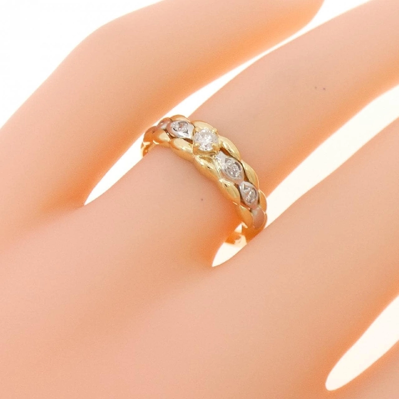 Nhẫn kim cương K18YG/PT900 0.15CT 669351