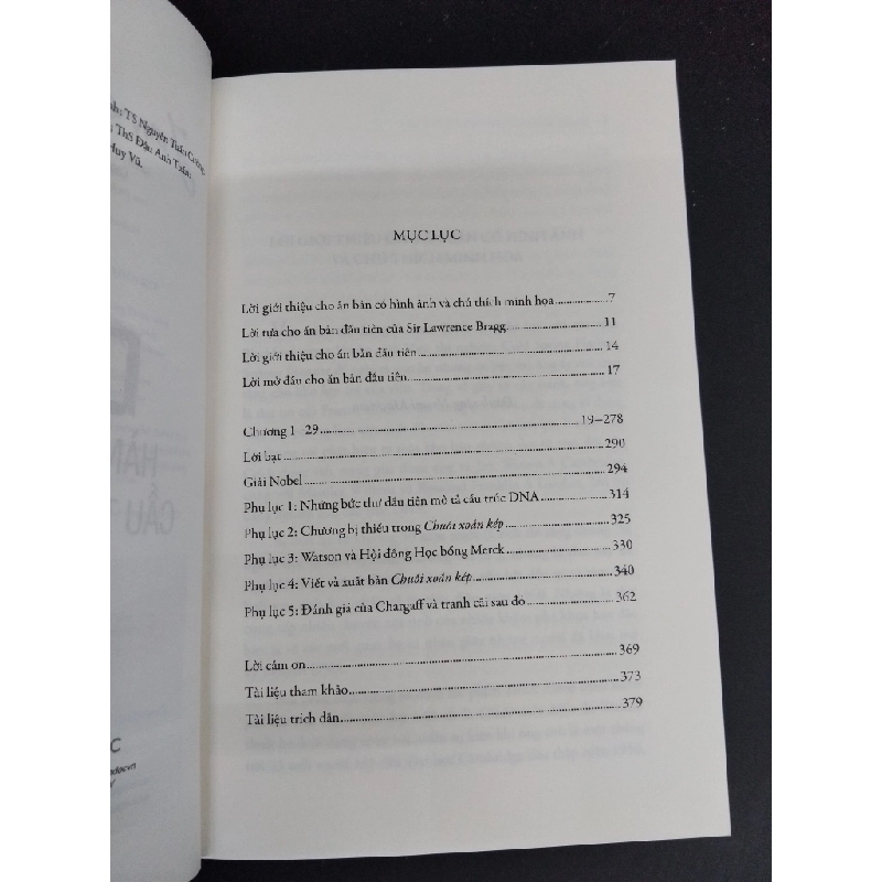 DNA hành trình khám phá cấu trúc chuỗi xoắn kép mới 90% ố bẩn nhẹ 2019 HCM0612 James D.Watson KHOA HỌC 355267