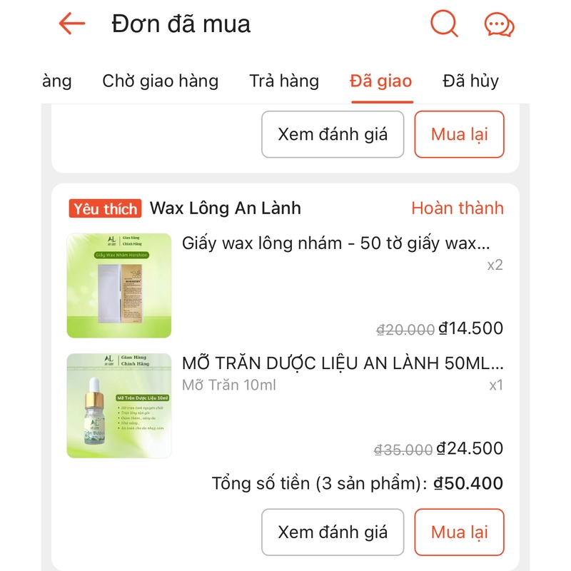 Mỡ trăn An Lành auth + tặng kèm 24 tờ wax 379691