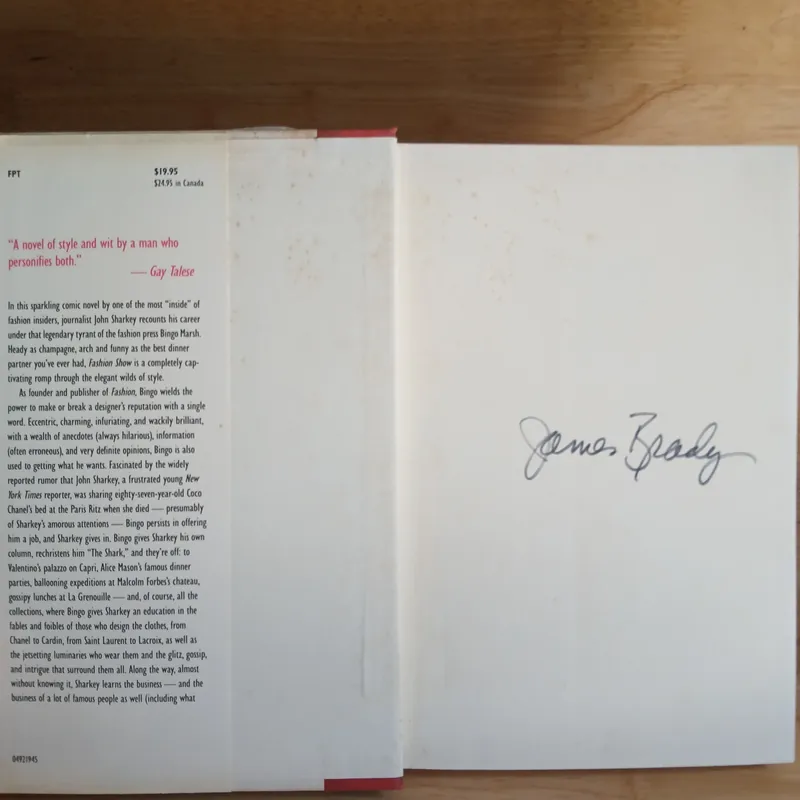 Fashion Show Or, The Adventures Of Bingo Marsh - James Brady 708534