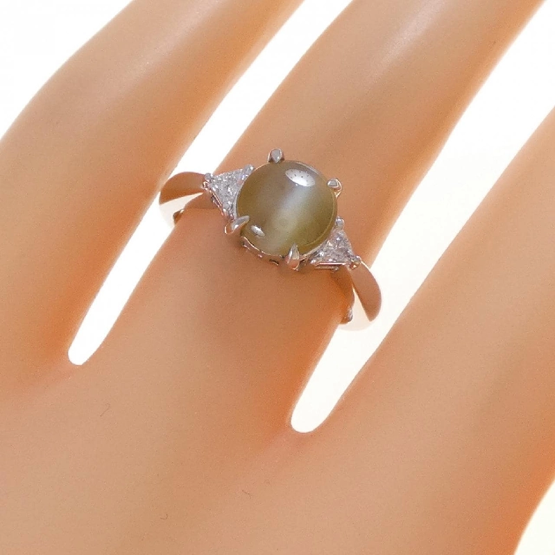 Nhẫn Chrysolite Cat's Eye PT900 2.35CT - Hàng hiệu Chính hãng 848671