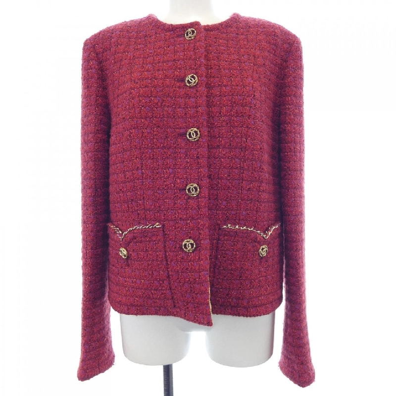 Áo khoác không cổ CHANEL 633464