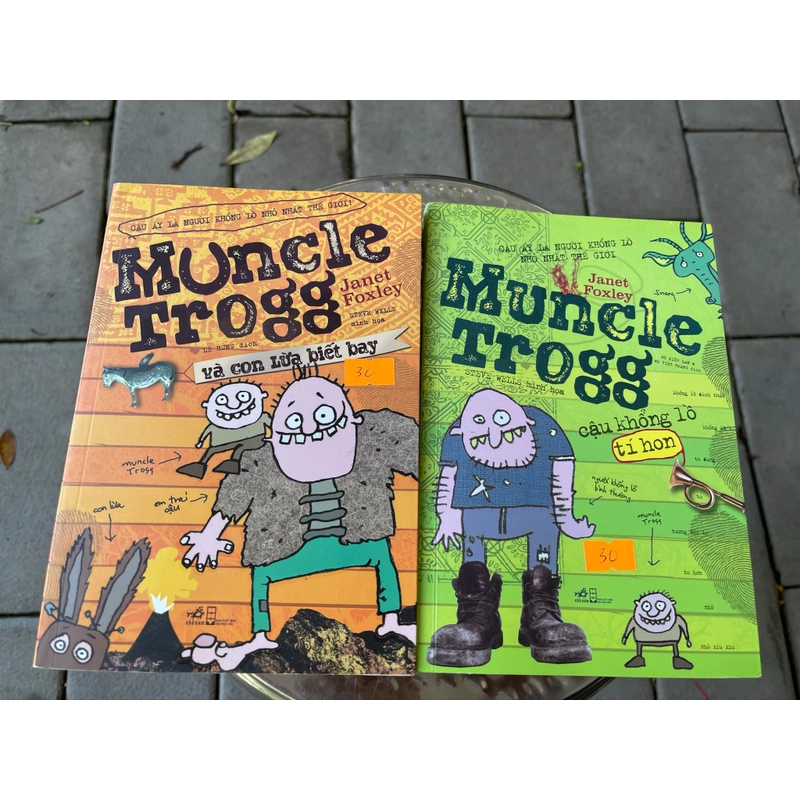 Muncle Trogg 2 cuốn . Muncle Trogg Và Con Lừa Biết Bay . Muncle Trogg cậu khổng lồ tí hon 546565