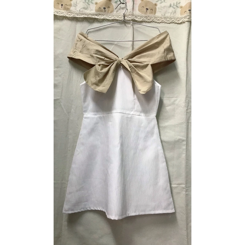 Đầm nơ trễ vai 499882