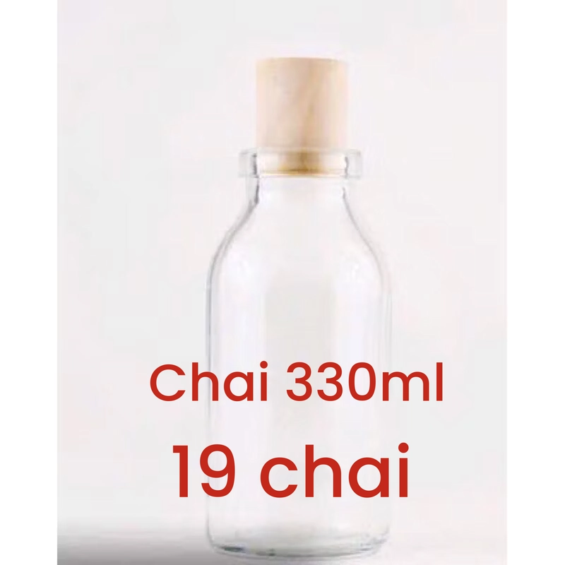 19 chai thuỷ tinh nút bần, 330ml 531109