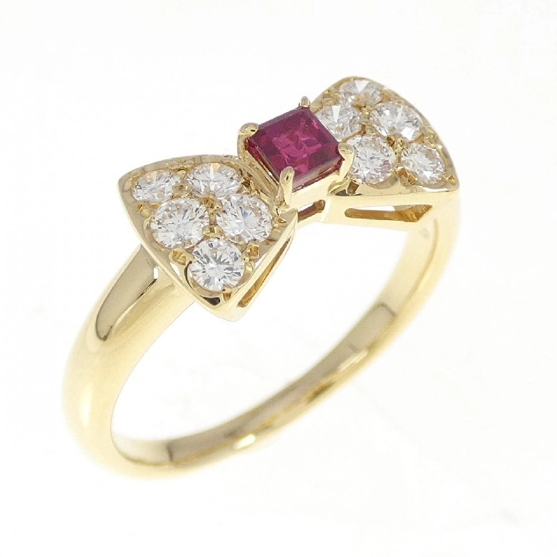 Nhẫn ruby K18YG hình ruy băng 0.27CT 671569