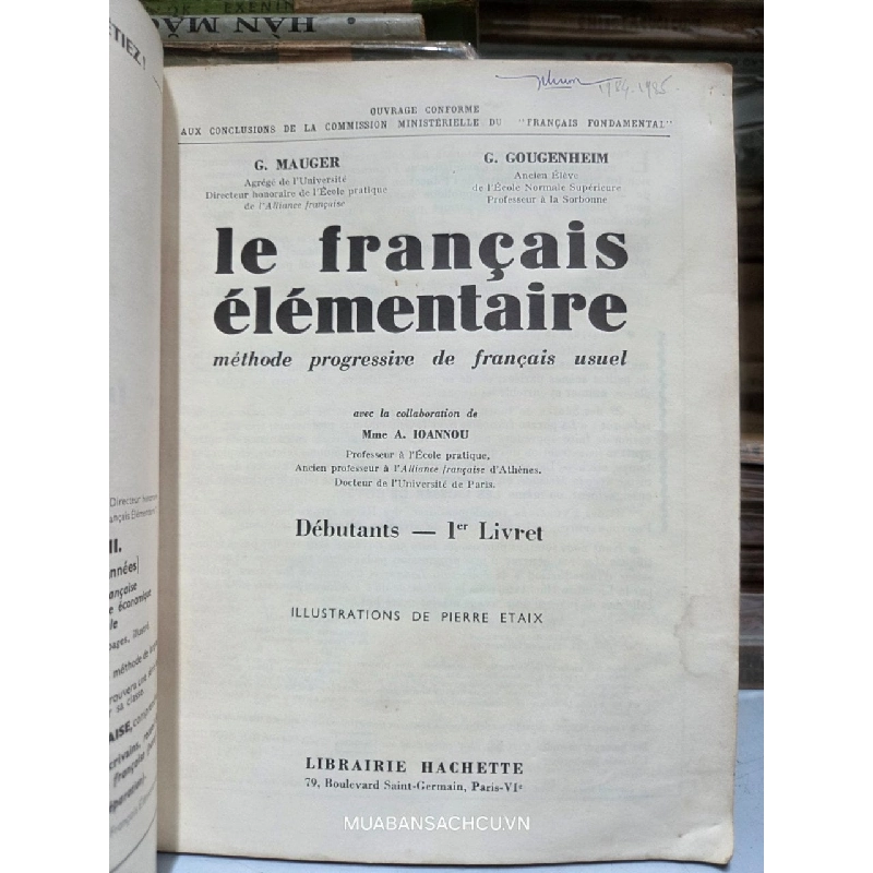 Le Francais élémentaire - G. Mauger, G. Gougenheim 781048