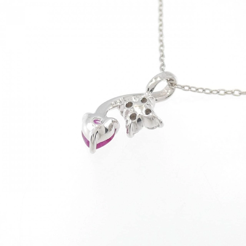 K10WG Mặt dây chuyền hình trái tim × hoa hồng - Hàng hiệu Authentic 861737