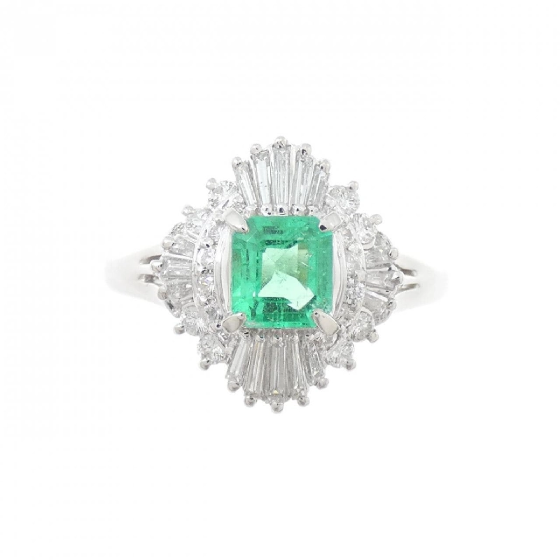 Nhẫn Emerald PT900 0.35CT - Hàng hiệu Chính hãng 849234