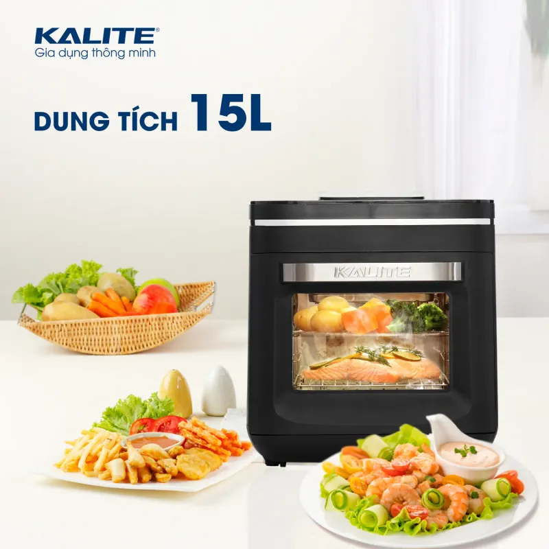 🔥 Nồi chiên hơi nước KALITE STEAM X 15L – Đa năng hấp, nướng, chiên trong 1 thiết bị 792144