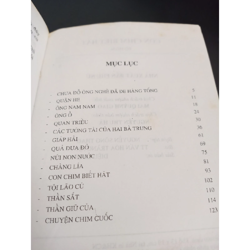 Con Chim Biết Hát (2005) - Tô Hoài Mới 80% HCM.ASB2601 341259