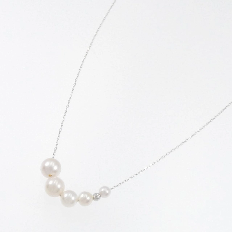 K18WG Ngọc trai Akoya Dây chuyền - Hàng hiệu Chính hãng 861193