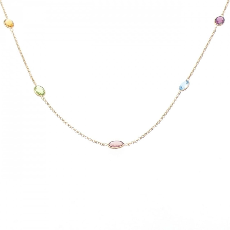 K18YG Đá màu Dây chuyền - Hàng hiệu Chính hãng 847374