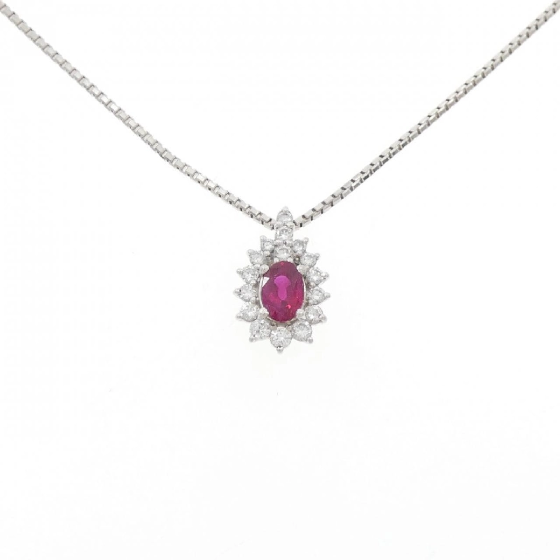 Dây chuyền ruby PT900/PT850 0.86CT - Hàng hiệu Chính hãng 865405
