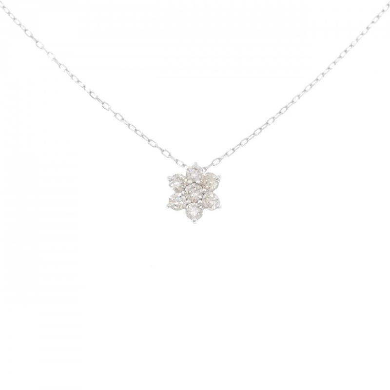 K18WG Hoa Kim Cương Dây Chuyền 0.50CT - Hàng hiệu Chính hãng 860602