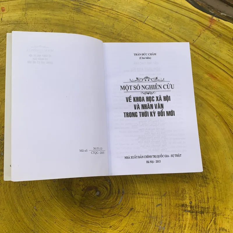MỘT SỐ NGHIÊN CỨU VỀ KHOA HỌC XÃ HỘI VÀ NHÂN VĂN TRONG THỜI KỲ ĐỔI MỚI- T.Đ.CHÂM chủ biên  788879
