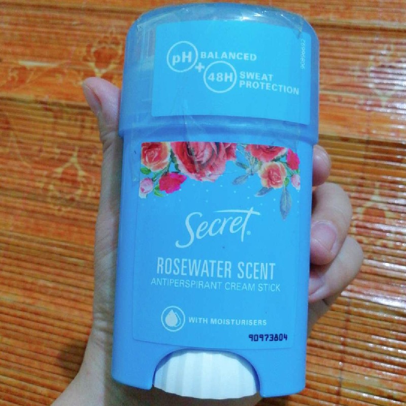 Sáp Khử Mùi Secret Rosewater Scent Ngăn mùi tới 48h thơm dịu nhẹ 19390