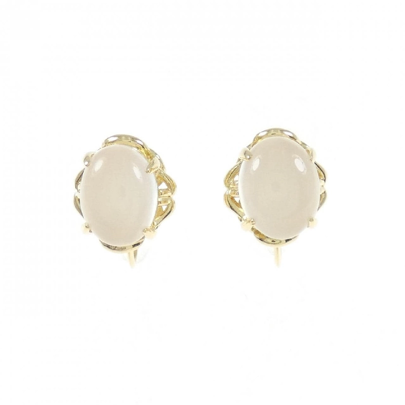 K18YG Đá mặt trăng Bông tai - Hàng hiệu Chính hãng 873343