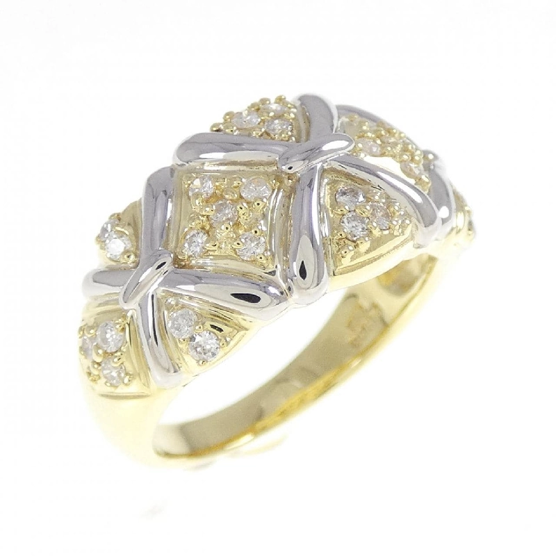 Nhẫn kim cương K18YG/PT900 0.30CT 667378