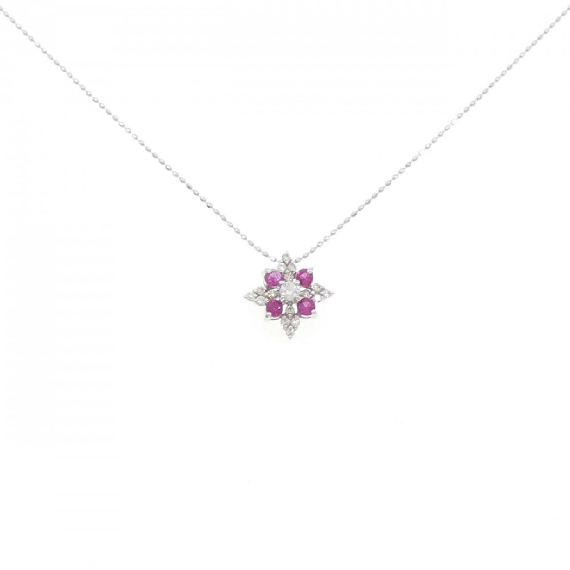 K18WG Dây chuyền Ruby 0.22CT - Hàng hiệu Chính hãng 858284