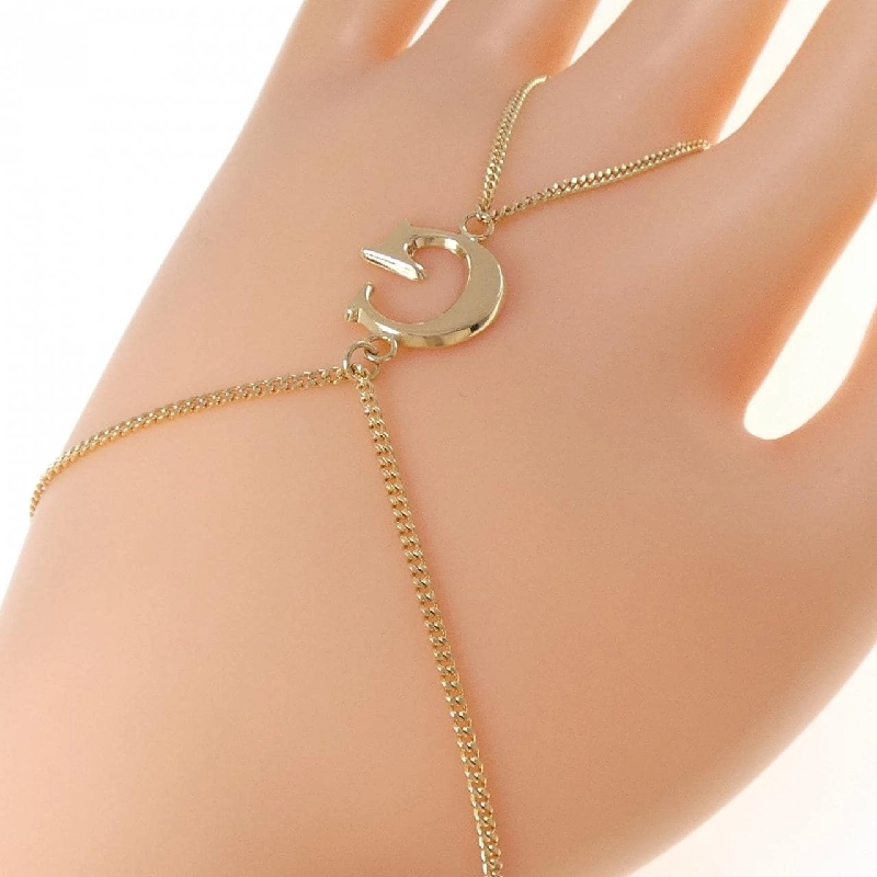 K18YG Chữ cái G Vòng tay ngón tay - Hàng hiệu Chính hãng 878098