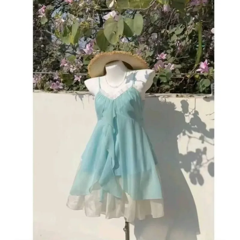 Set áo váy màu xanh bạc hà mặc đi chơi ,du lịch biển 705083