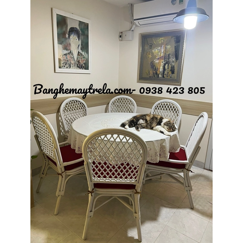 Bộ bàn ghế ăn mây hiện đại 473174