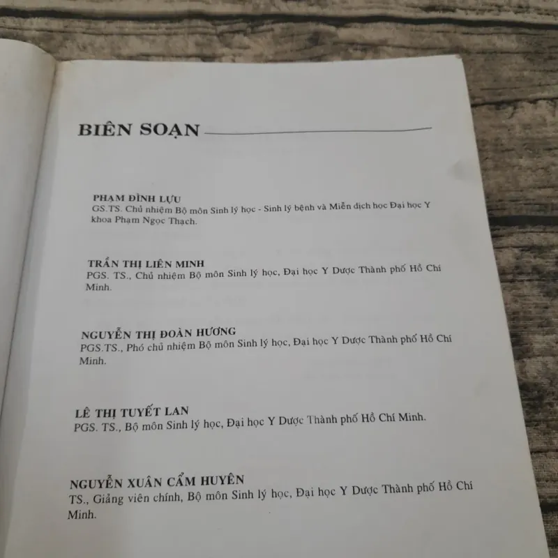 SINH LÝ HỌC Y KHOA- Tập 1-Giáo sư PHẠM ĐÌNH HỰU -ĐH Y Dược HCM  778118