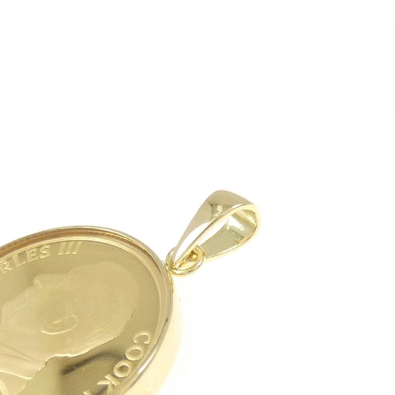 K18YG(枠) Đồng xu Mặt dây chuyền - Hàng hiệu Chính hãng 864210