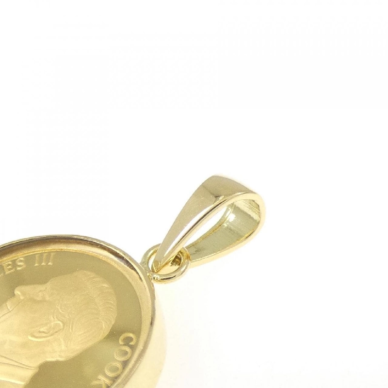 K18YG(枠) Đồng xu Mặt dây chuyền - Hàng hiệu Chính hãng 865587