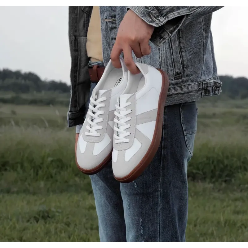 Giày thể thao nam Nâu trắng dáng thể thao phong cách casual 1032365