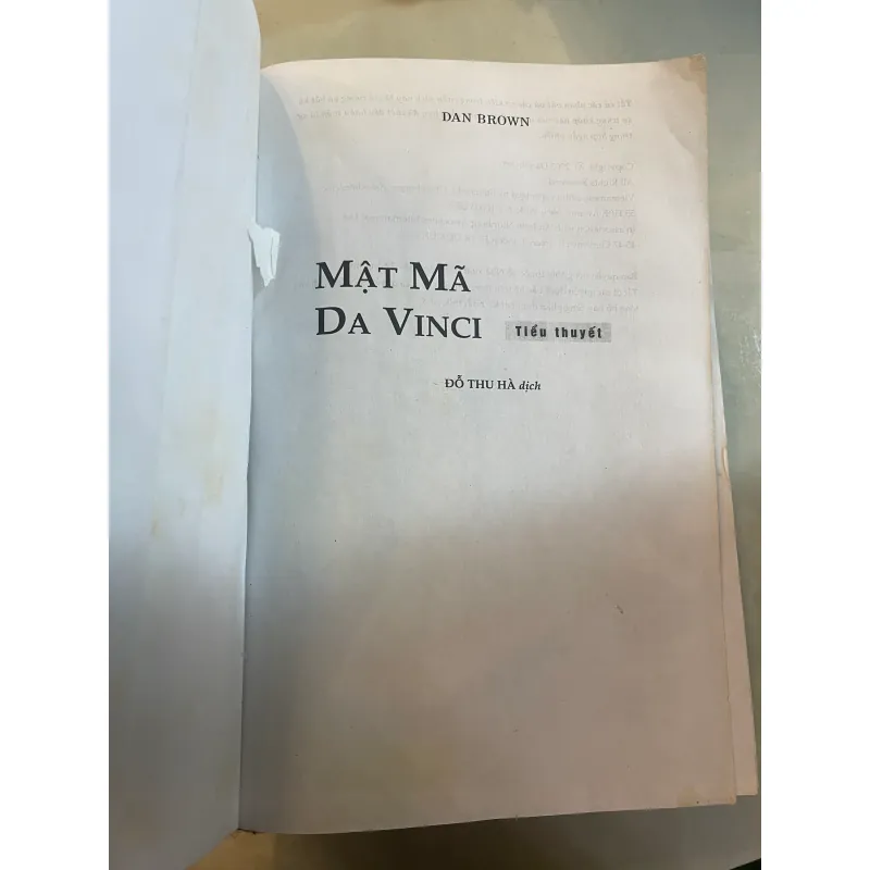 MẬT MÃ DA VINCI (BÌA CỨNG) - DAN BROWN (ĐỖ THU HÀ DỊCH THUẬT) 1004941