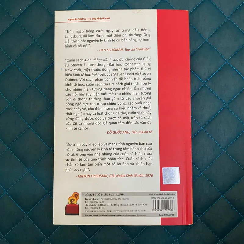 Kinh tế học dành cho đại chúng - Steven E. Landsburg#HATRA 688750