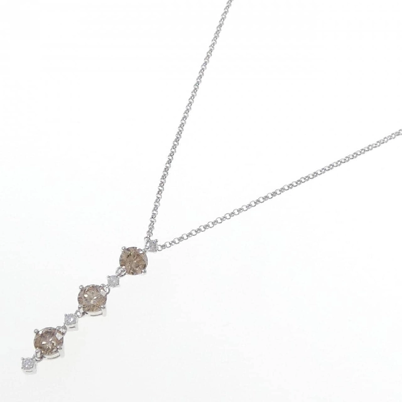 K18WG Dây chuyền kim cương 2.22CT - Hàng hiệu Chính hãng 858097