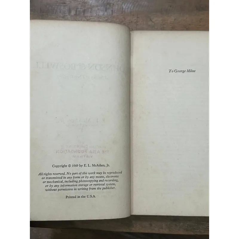 Johnson & Boswell: A Survey of Their Writings - E. L. McAdam Jr. 728982