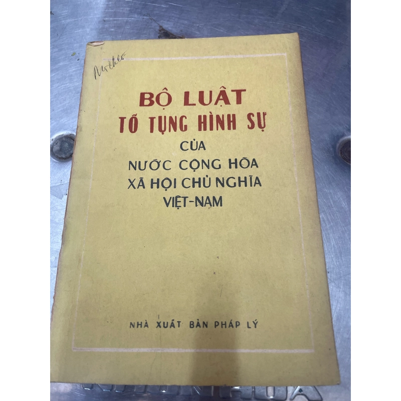 Bôj luật tố tụng hình sự của nước Cộng Hoà Xã Chủ Nghĩa VN  362119