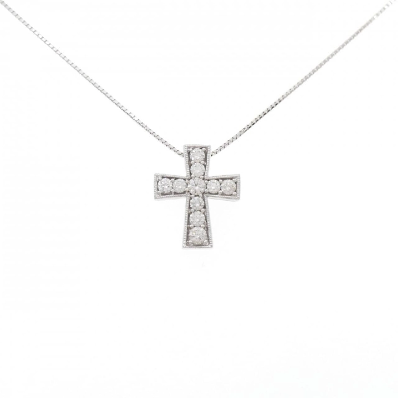 K18WG Dây chuyền kim cương chéo 0.55CT - Hàng hiệu chính hãng 862489