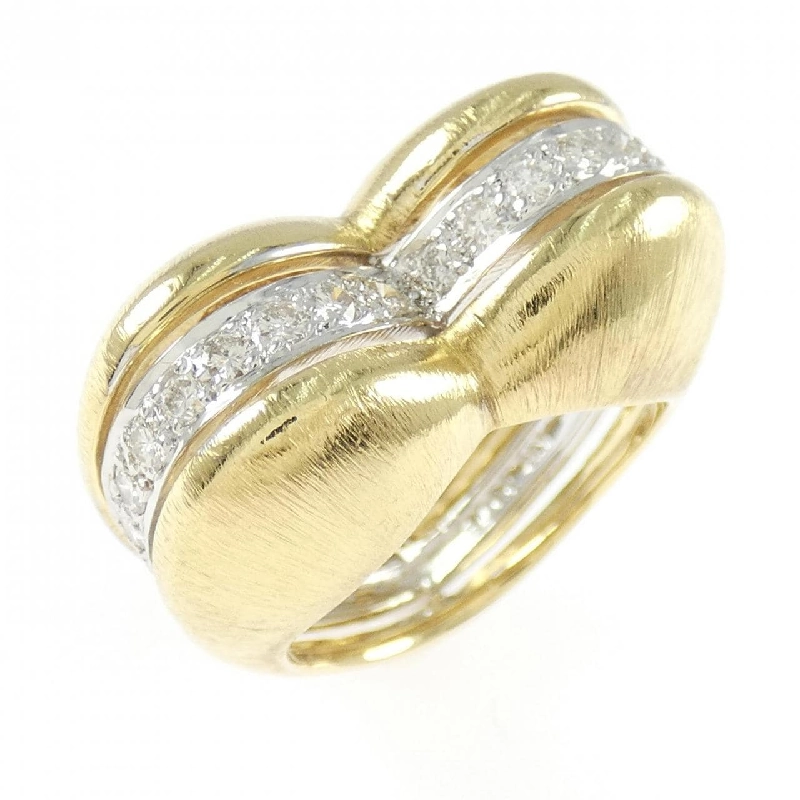 Nhẫn kim cương hình trái tim K18YG/K18WG 0.42CT - Hàng hiệu chính hãng 851219