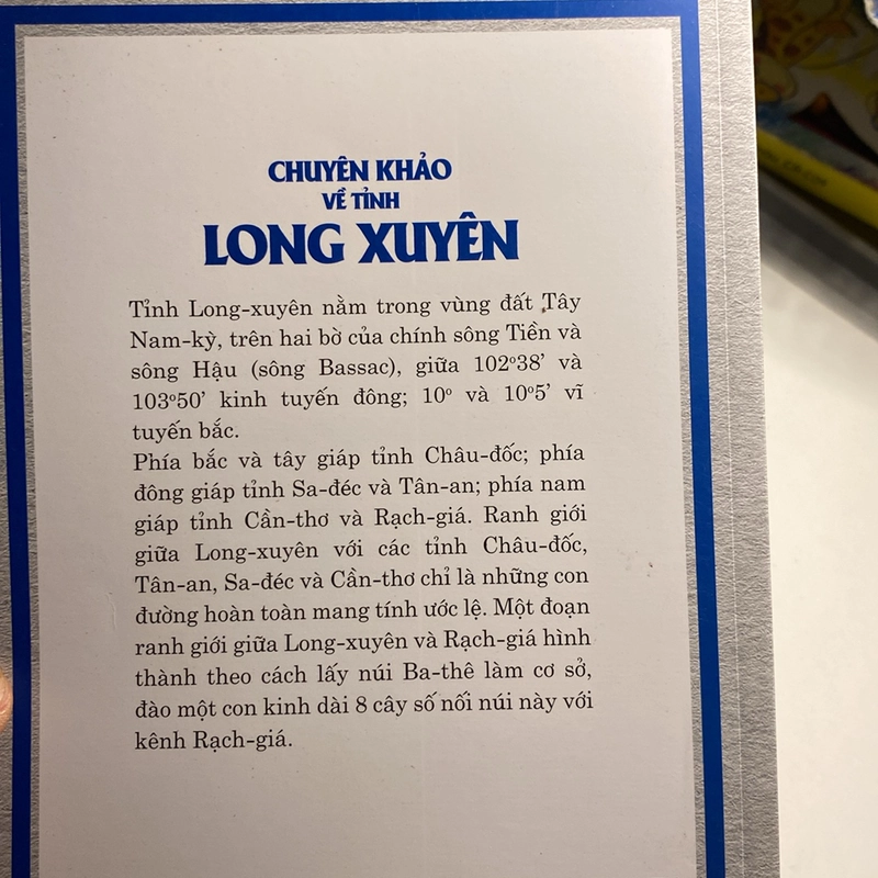 Chuyên khảo về tỉnh Long Xuyên 475649