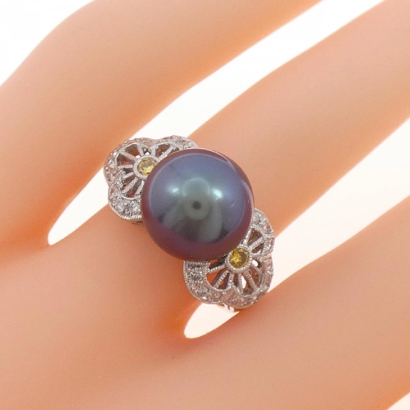 Nhẫn ngọc trai đen 750WG 10.1mm 668787