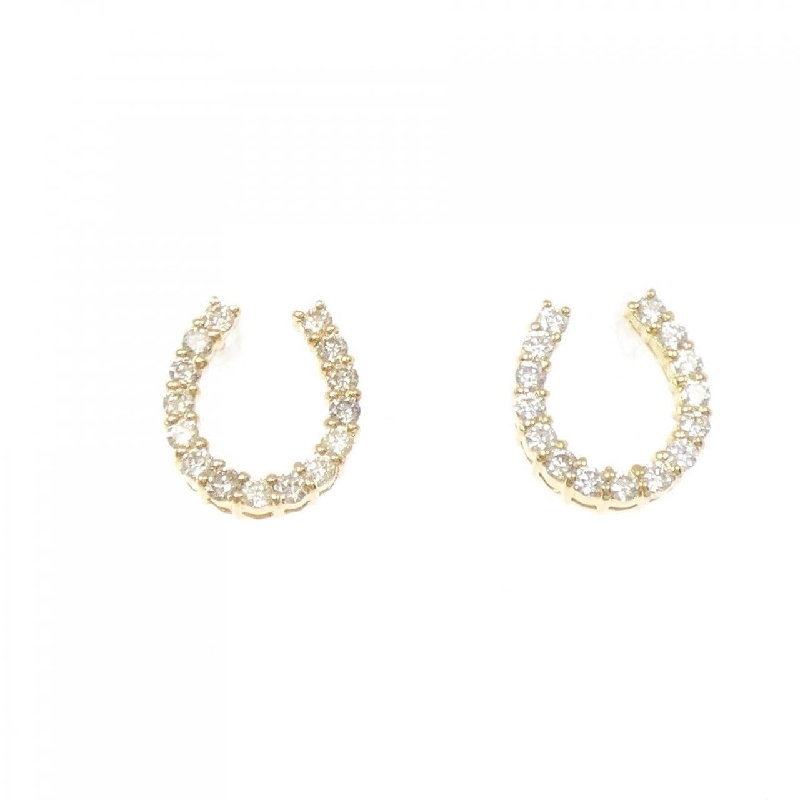 K18YG Nhẫn ngựa kim cương Bông tai 0.40CT - Hàng hiệu Chính hãng 875025