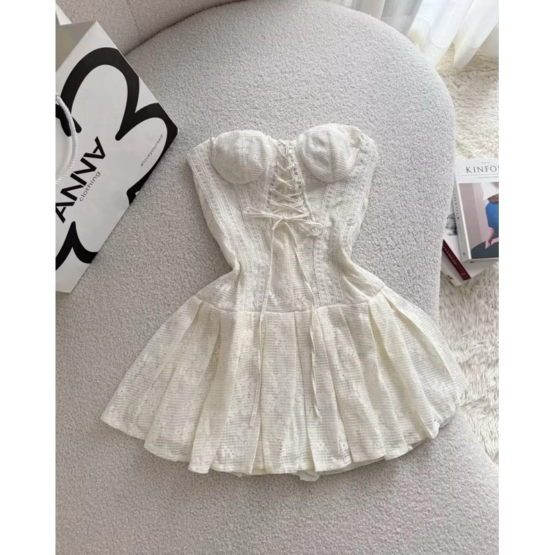 (Pass đồ) Đầm Kiểu Cúp Ngực Viền Ren Anna - Yubi Dress 508906