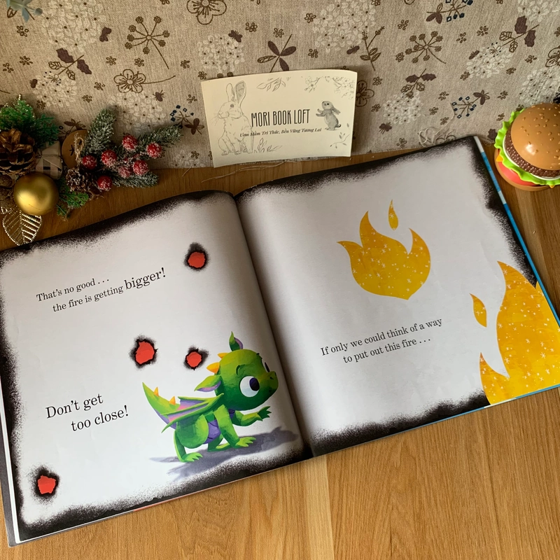 Sách tranh There's a Dragon in Your Book, Used, Picture Book For Kids 442996